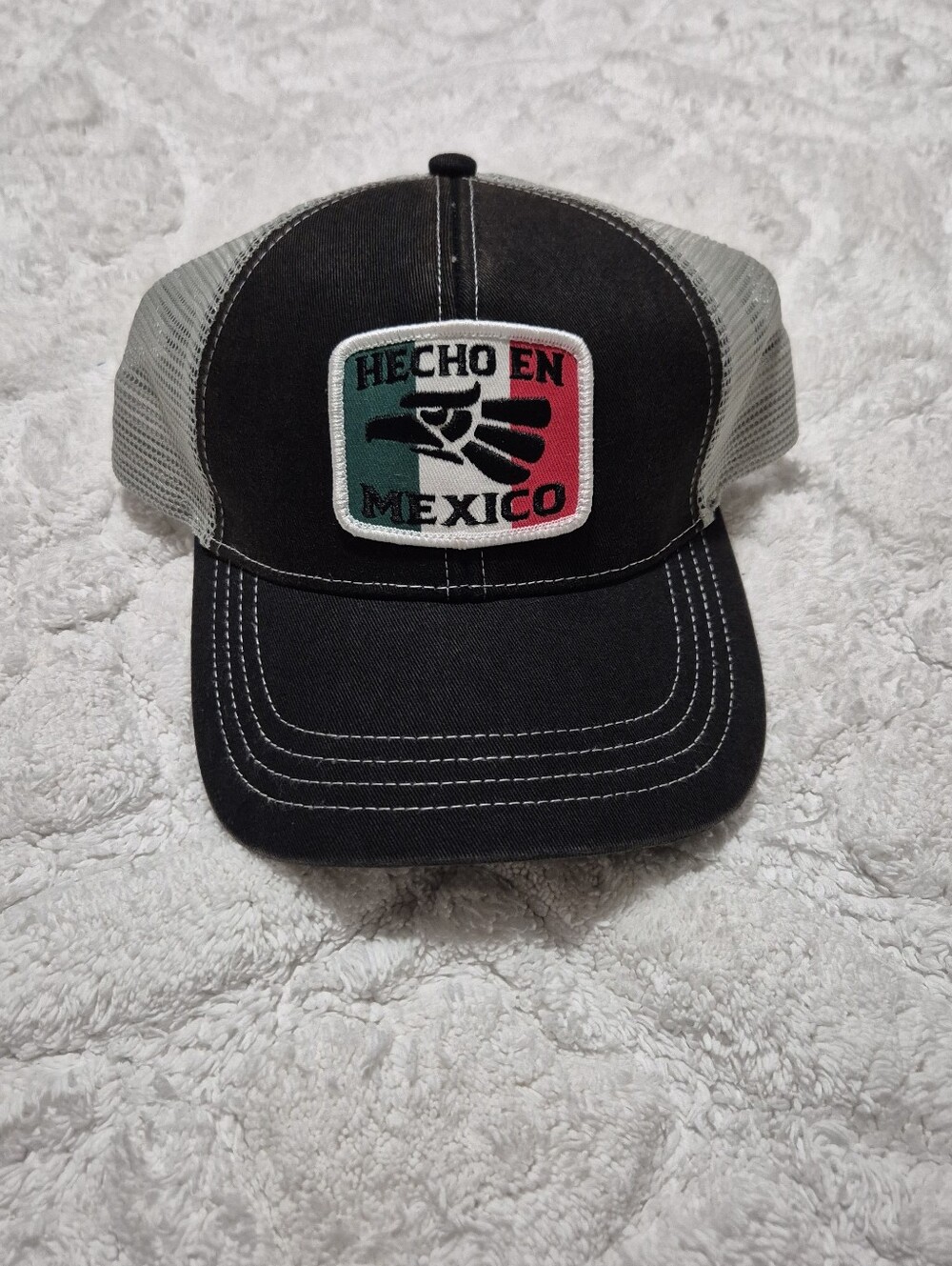 NEW CODY JAMES Hecho en Mexico Trucker Hat - Black with Gray Mesh